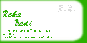 reka madi business card